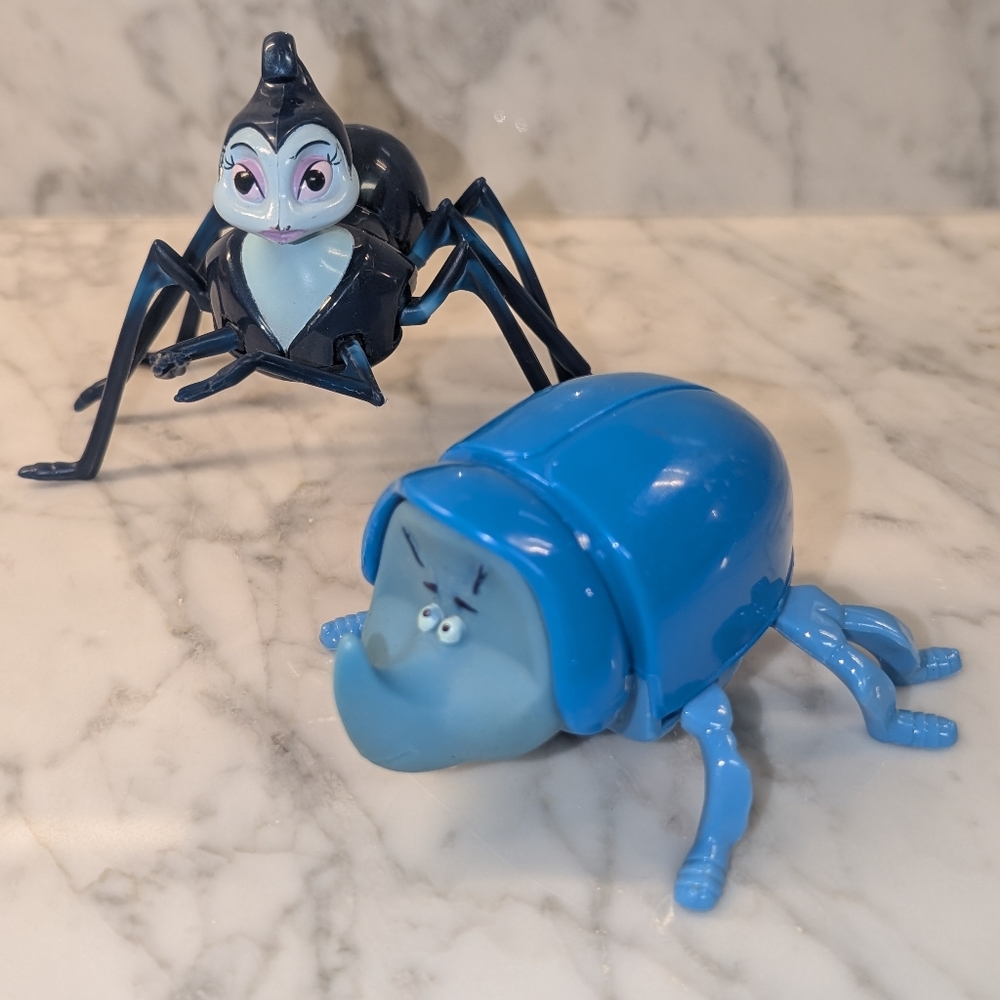 🪲 Disney Pixar A Bug's Life Vintage Toy Set McDonald's Rosie & Dung Interactive